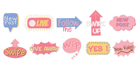 Social Media Slang Vector