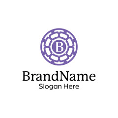 Luxury Monogram Logo Design Template with an Intricate Floral Pattern