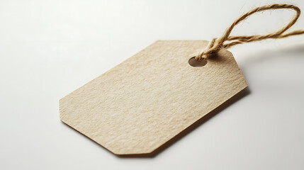 A tag is hanging from a string