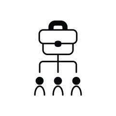 Fototapeta premium organization glyph icon with white background vector stock illustration