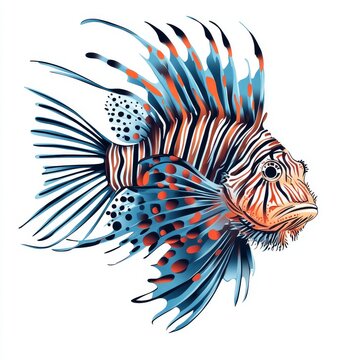 recommend clip art: vector graphic of a lion fish