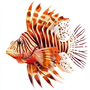 recommend clip art: vector graphic of a lion fish