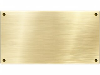 Blank brushed gold plate