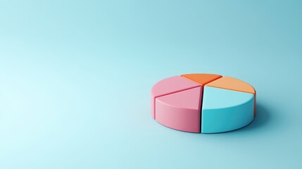 Obraz premium Pie chart rebalancing with stock and bond symbols, 3D illustration