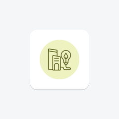 Green City Solutions line icon , vector, pixel perfect, illustrator file