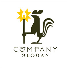 Chiken Shine Logo Simple Modern