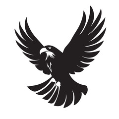 Obraz premium Eagle in cartoon, doodle style . Image for t-shirt, web, mobile apps and ui. Isolated 2d vector illustration in logo, icon, sketch style, Eps 10, black and white. AI Generative