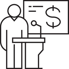 Speaker on Podium Icon
