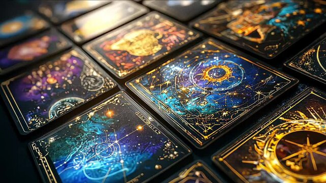 tarot cards in a psychic's office
