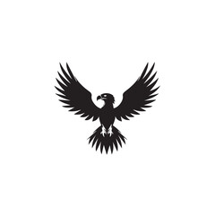 Naklejka premium Eagle in cartoon, doodle style . Image for t-shirt, web, mobile apps and ui. Isolated 2d vector illustration in logo, icon, sketch style, Eps 10, black and white. AI Generative