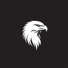 Fototapeta premium Eagle in cartoon, doodle style . Image for t-shirt, web, mobile apps and ui. Isolated 2d vector illustration in logo, icon, sketch style, Eps 10, black and white. AI Generative