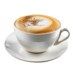 Obraz premium cup of cappuccino coffee isolated on white 