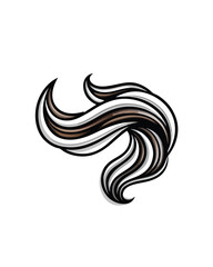 create a minimalist continuous line drawing that depicts a flowing wave.