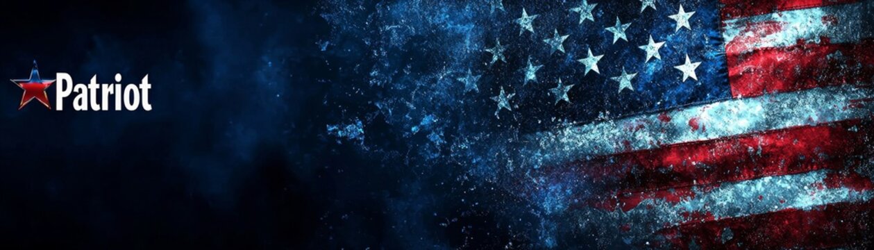 Patriotism Concept with Uncle Sam and American Flag in Modern 3D Illustration