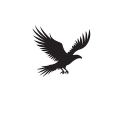 Fototapeta premium Eagle in cartoon, doodle style . Image for t-shirt, web, mobile apps and ui. Isolated 2d vector illustration in logo, icon, sketch style, Eps 10, black and white. AI Generative