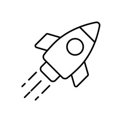 startup line icon with white background vector stock illustration