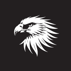 Eagle in cartoon, doodle style . Image for t-shirt, web, mobile apps and ui. Isolated 2d vector illustration in logo, icon, sketch style, Eps 10, black and white. AI Generative