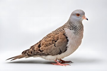 Common ground dove bird on white background, AI Generated