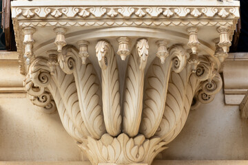 historical palace artistic exterior wall design at morning from different angle