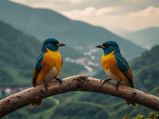 blue and yellow macaw ara araraun,Ai generated a