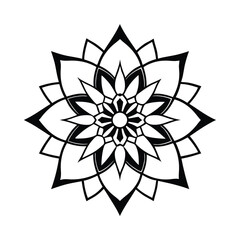 Round ornament frame or Circular pattern in the form of mandalas on a white background is composed of a large round for decoration as well as ethnic elements Arabic ornaments