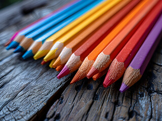 Many different pencils as background