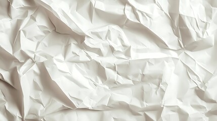 Obraz premium Abstract Crumpled White Paper Texture