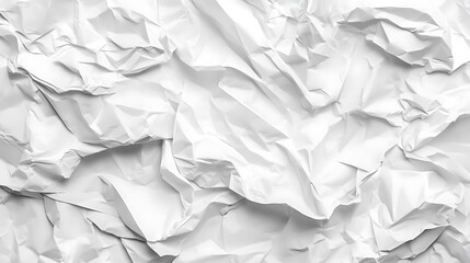 Obraz premium Abstract Crumpled White Paper Texture