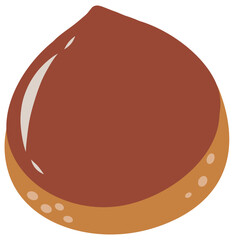 가을의 도토리와 밤 