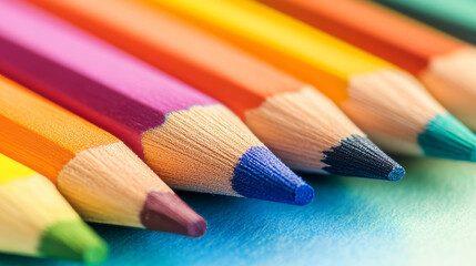 Fototapeta premium Colorful lines drawn on paper, perfect for making designs.