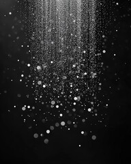 Obraz premium Silver glitter on black