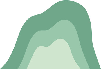 한국 전통 산 모양