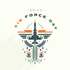  Indian Air Force Day Celebration social media post banner template