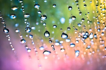 カラフルな水滴