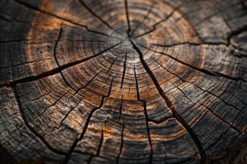 Fototapeta premium This captivating wood texture showcases intricate grain patterns and rich hues from years of weathering and natural aging.