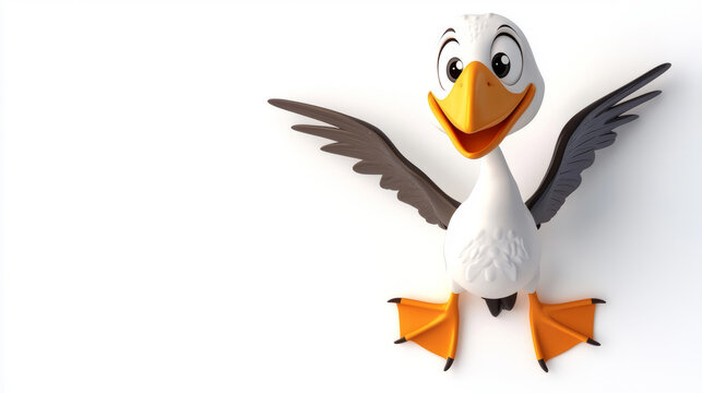 recommend clip art: clipart cartoon funny albatross on white background