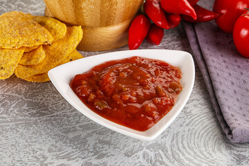 Spicy mexican sauce Salsa dip