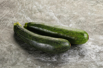 Raw young small green zucchini