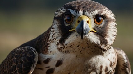Obraz premium A close up of a falcon face Potrait