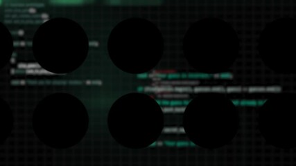 high terchnology background with coding overlay and words like robotics, artificial intelligence or machine learning in decoding effect