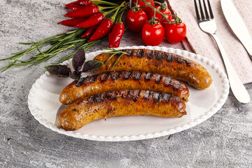 Grilled meat sausages with spices