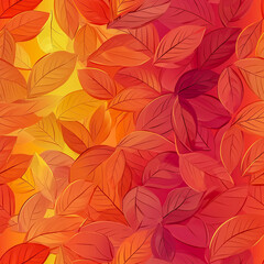 Red tone leaf background image, tile
