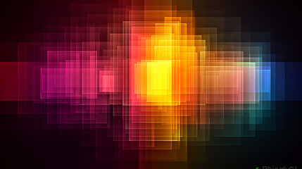 Colorful abstract shapes blending together in a vibrant display on a dark background showcasing digital art and creativity