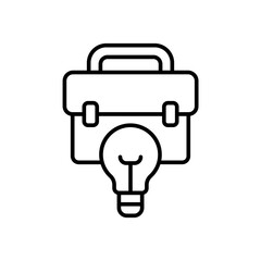 Creative work outline icons, minimalist vector illustration ,simple transparent graphic element .Isolated on white background