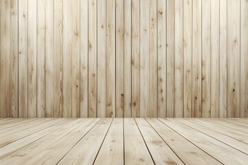 Naklejka premium Empty wooden wall and floor background for product display or montage of your products
