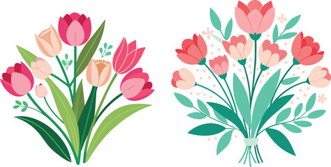 Colorful Spring Floral illustration Vector Design