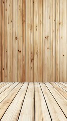 Naklejka premium Empty wooden wall and floor background for product display or montage of your products