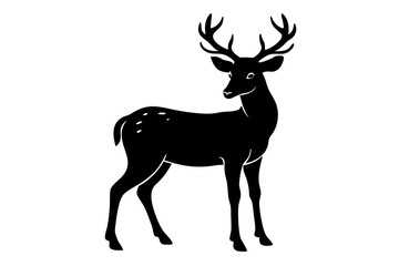 deer silhouette vector design with a white background