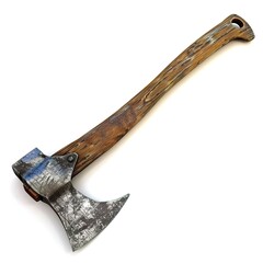 Axe , PNG graphic resource isolated on white 