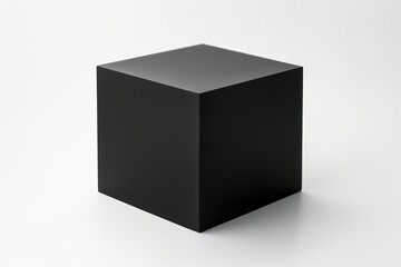 Fototapeta premium Cube furniture black white background.